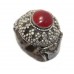 Antique Ring Silver Sterling 925 Carnelian Gem Stone Women Enamel Handmade B486